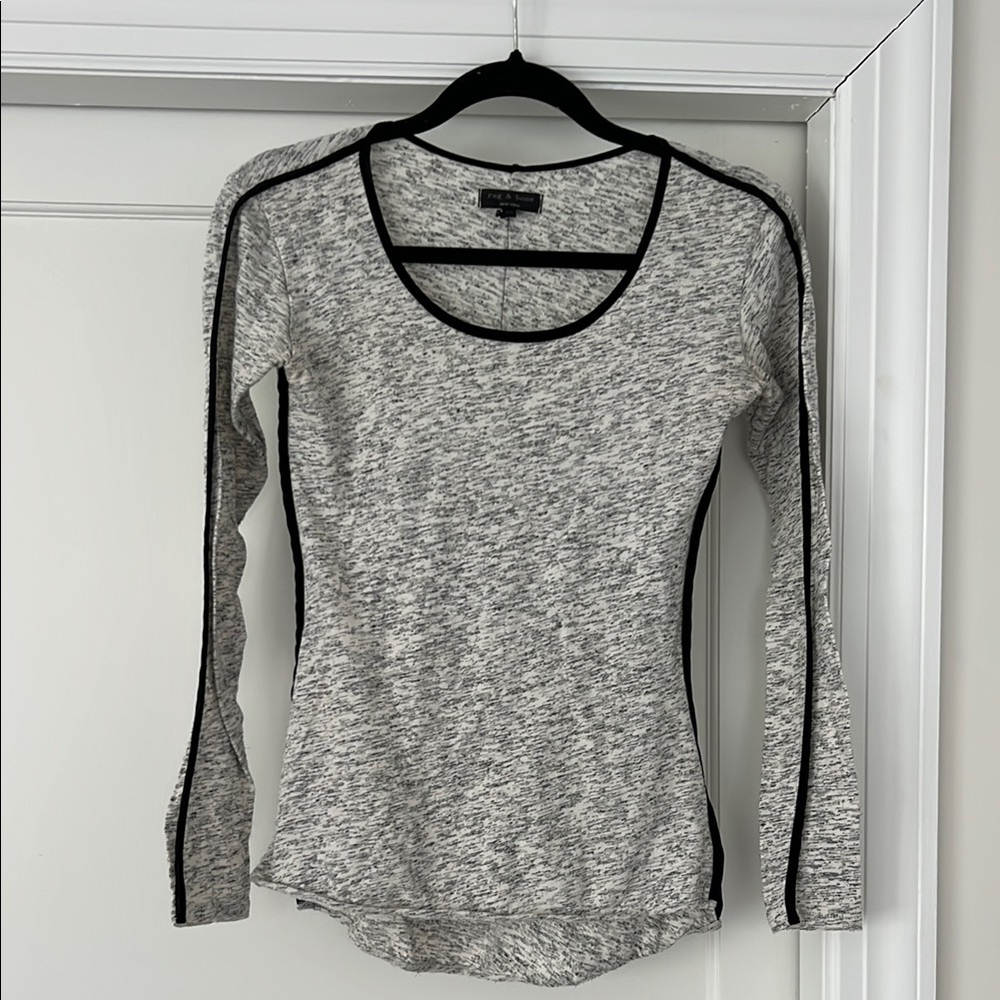 Rag & Bone Gray Long Sleeve Women's Top size XS